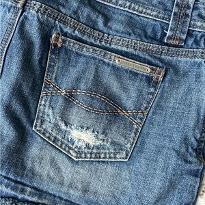 VINTAGE Abercrombie & Fitch Women's Blue Jean denim mini skirt size 4